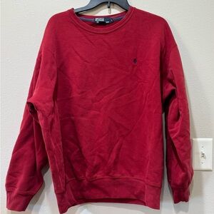 Ralph Lauren Men's Dark Red Crewneck Sweatshirt